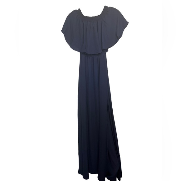 NWT Show Me Your Mumu Hacienda Dress Navy Chiffon Size XX-S - Picture 2 of 6